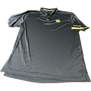 Notre Dame Fighting Irish Navy Blue Polo Shirt Men's 3XL Athletic Golf NCAA